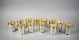 Twelve International Sterling Co. Mint Julep Cups, Monogrammed