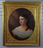 (XIX) 19th C. Portrait of a Lady, Oil on Canvas, Unsigned