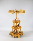 Christmas Pyramid 18” Music Box (Silent Night) & Box of Red 5” Tapers