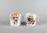 Two Antique Porcelain Mustache Cups