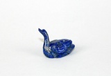 Miniature Blue Lapis Lazuli Stone Carved Duck