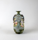 Secessionist 9.5” Hand Painted and Moriage Decorated Vase, (Minton?)