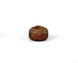Antique Miniature Basket Hair Receiver with Human Hair