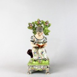 Ca. 1830 Obadiah Sherratt Staffordshire Pearlware Figurine “Vilage (Sic) Maid”