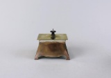 Oriental Style Silver Plate Footed Box