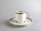 Martin China Limoges Gilt Garland Edge Teacup & Saucer, France