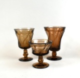 Twelve Pieces Fostoria Jamestown Brown Stemware (Coordinates with Lot 333)