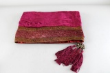 Mills Home Table Cover with Tassles (60 x 40”) Burgundy