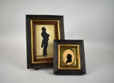 Antique Framed Silhouettes by Famed Artist William Henry Brown 1832 & One Other Antique Silhouette