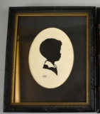 Vintage Framed Silhouette of Boy