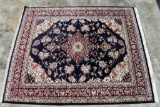 Indo-Persian Sarouk Hand-Knotted Wool 8' 1” x 10' Rug