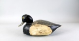 Original Working Bluebill Drake Carved Duck Decoy by Leavis M. Denzer, Weighted