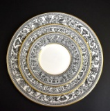 Wedgwood “Florentine” 32 Piece Bone China Dinnerware Set, England