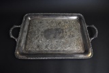 William Rogers Silver Plated Two-Handled Serving Tray