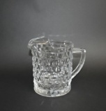Fostoria American 8.5” Clear Glass Pitcher with Ice Lip