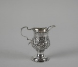 1775 Thomas Shepherd Small Repousse Sterling Silver Cream Pitcher, London