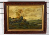 (XIX-XX) Landscape, Oil on Board, Unsigned