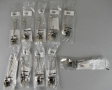 Set of 10 Wallace Silversmiths Grand Baroque Sterling Silver Child's Spoons or 5 'O Clock Spoons