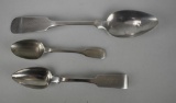 Three Antique Sterling or Coin Silver Spoons