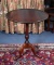 Queen Anne Style Piecrust Mahogany Tea Table, Snake Feet & Satinwood Inlay
