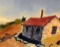 Unsigned, (XX) Hillside Cottage, Watercolor