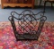 Bronze Finish Metal Magazine Rack, Lot 167