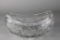 Large European Style Cut Glass Oval Boat Shape Centerpiece Fruit Bowl