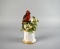 Red Bird on Branch Figurine