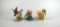 Three Lenox Porcelain Bird Figurines: Cliff Swallow, European Robin, & Horned Lark
