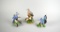 Three Lenox Porcelain Bird Figurines: Male Blue Jay, Female Blue Jay, & Mourning Dove