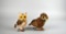 Two Owl Figures Made of Natural Materials