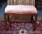 Vintage Wooden Bench Seat with Dusky Pink Upholstery
