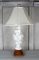 White Ceramic Cornucopia Table Lamp