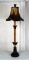 Brown and Gilt Candlestick Lamp