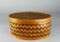 Shangai Handicrafts Bamboo Basket Round Storage Box (No. 325-5286) with Zigzag Pattern