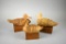 Natural Fiber / Material Duck Decoy Figures on Wooden Stands