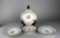 Four Antique Porcelain Dishes and Stand