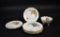 Five Antique “Tirschenreuth” Fruit Decorated Porcelain Plates & Shell-shaped Footed Bowl