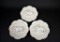 Set of Three Ganz Ceramic White Rabbit Wall Plaques with Scalloped Edges