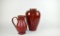 Contemporary Asian Oxblood Vase & Pitcher