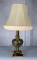 Classical Style Repousse Work Brass Table Lamp