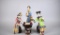 Lot of Four Chinese Shiwan Wucai Porcelain Ladies Figurines