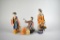 Three Twentieth Century Mud Men Ladies Figurines
