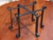 Black Strap Metal Fireplace Stand