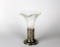 Etched Glass Vase in Silver Plate Stand