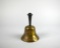 Vintage Monogrammed Brass Bell with Wooden Handle