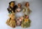 Lot of Six Vintage Story Book Dolls Lot 493