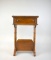 Vintage Brandt Bambooesque Accent Table with Drawer and Magazine Rack