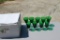 Nine Forest Green with Clear Swirl Foot Glass Stemware & Storage Box