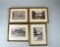 Lot of Four Gilt Wall Frames with Vintage Photos